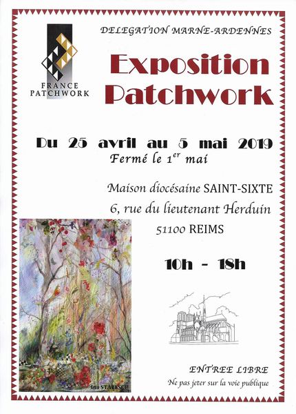 Exposition de patchwork annoncé sur l'Agenda du Fil - agendadufil.fr