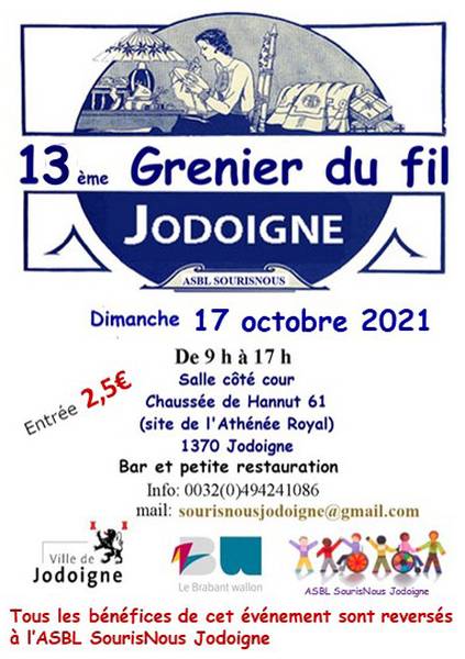Grenier du Fil de Jodoigne annoncé sur l'Agenda du Fil - agendadufil.fr