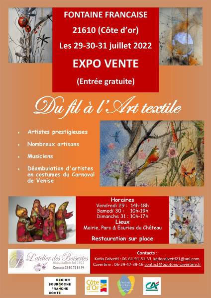 Du fil à l'Art textile - Exposition-vente annoncé sur l'Agenda du Fil - agendadufil.fr