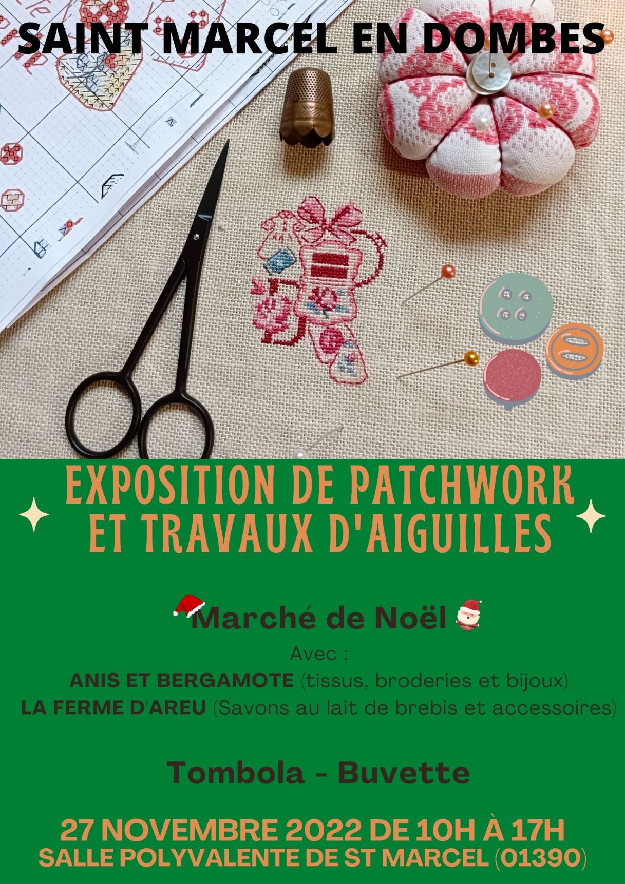 PATCHWORK ET TRAVAUX D'AIGUILLES annoncé sur l'Agenda du Fil - agendadufil.fr