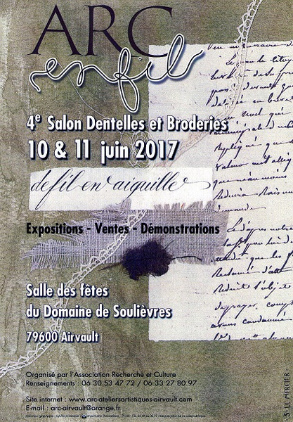 4ème Salon Dentelles et Broderies - ARC en FIL annoncé sur l'Agenda du Fil - agendadufil.fr